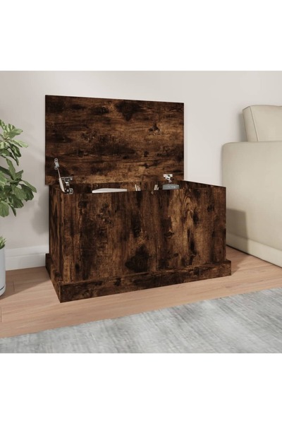 Concept Κουτί αποθήκευσης, καπνιστή δρυς, 70x40x38 cm, επεξεργασμένο ξύλο