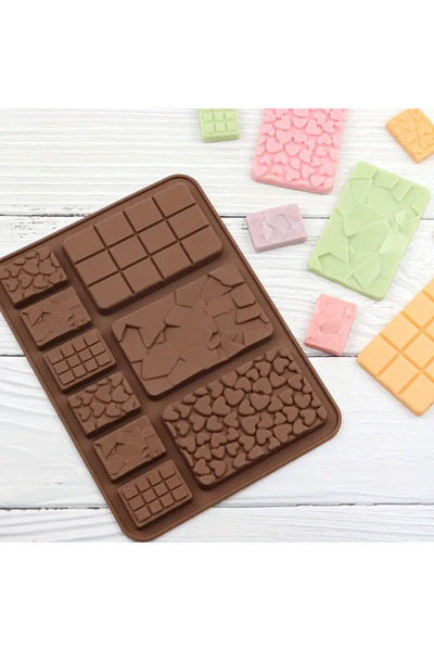 MaffStuff Silicone Chocolate Mold Set of 9 Models 20x15 cm for Pralines and D...