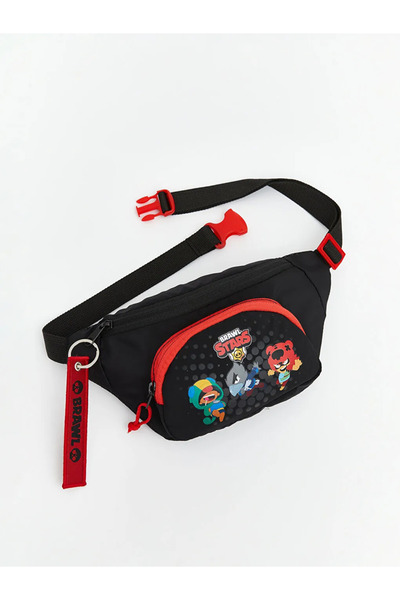 LC Waikiki ACCESORII LCW Geantă neagră pentru băieți cu imprimeu Brawl Stars