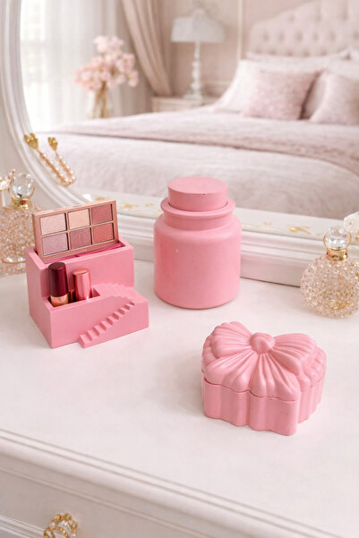 SalepHome PEMBE MAKYAJ VE TAKI ORGANİZERİ-EL YAPIMI MAKYAJ VE TAKI ORGANİZERİ...