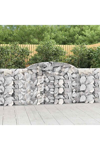 Concept Coșuri gabion arcuite 5 buc, 300x30x100/120 cm fier galvanizat