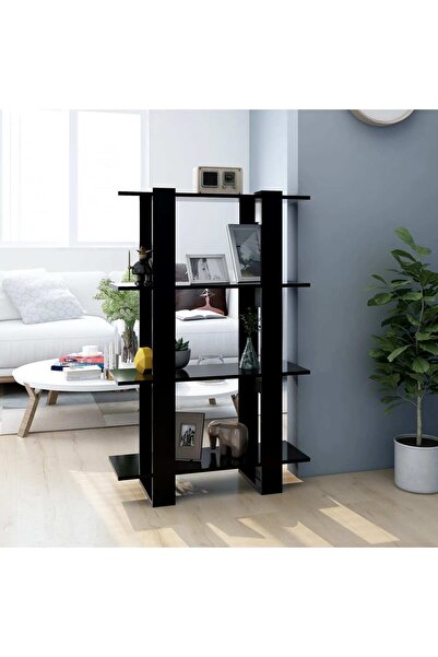 Concept Βιβλιοθήκη/διαχωριστικό δωματίου, μαύρο, 80x30x123,5 εκ.