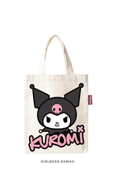 Girlboss Kawaii Kuromi Mini Tote Bag/Tablet/Book/Mini Cloth Shopping Bag