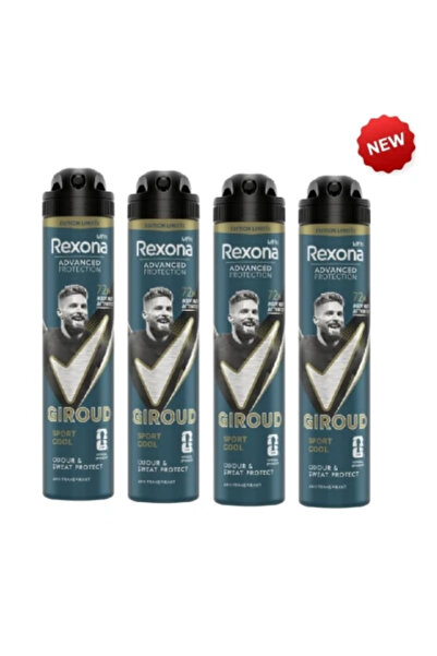 Rexona Promo Pack 4 X Deodorant Limited Edition Men Olivier Giroud 72H 200 ml...