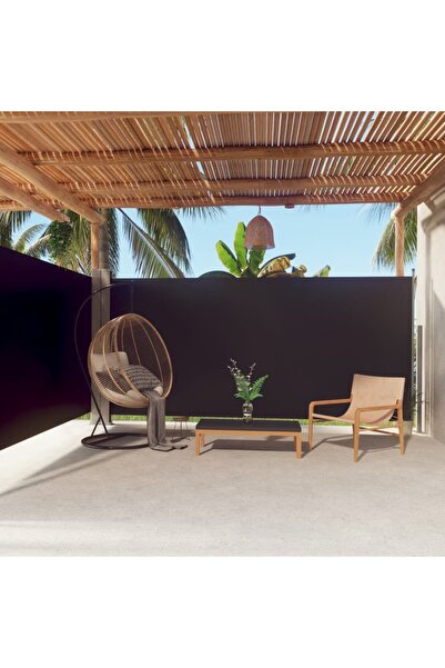 Concept Πτυσσόμενη πλαϊνή τέντα, μαύρη, 180x600 εκ.