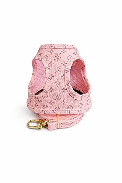LV LÜX KÖPEK GÖĞÜS TASMASI SETİ PEMBE