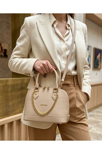 Just Polo Women's Chain Detailed Luxury Hand and Shoulder Bag Shopper Size: 2...