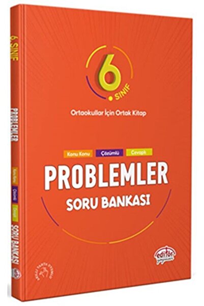 Editör Yayınevi 6. Sınıf Problemler Soru Bankası / Kolektif / / 2026 yenii