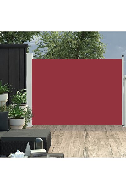 Concept Copertină laterală retractabilă de terasă, roșu, 120 x 500 cm