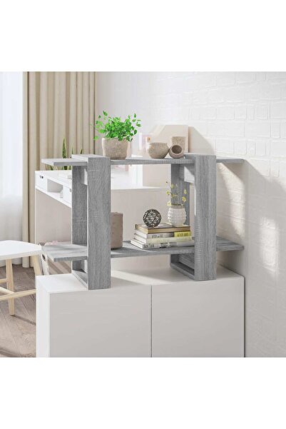 Concept Bibliotecă/Separator cameră, gri sonoma, 80x30x51 cm