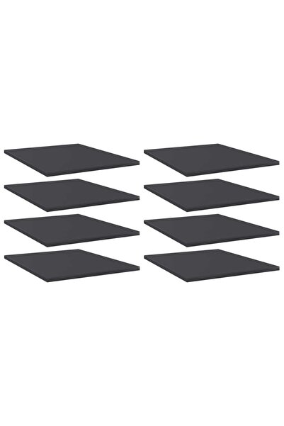 Concept Plăci bibliotecă, 8 buc., gri, 40 x 50 x 1,5 cm, PAL