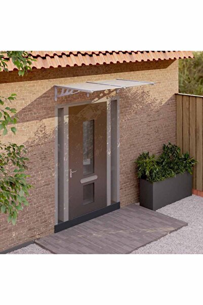 Concept Στέγαστρο πόρτας, γκρι και Διαφανές, 152,5x90 cm, πολυανθρακικό