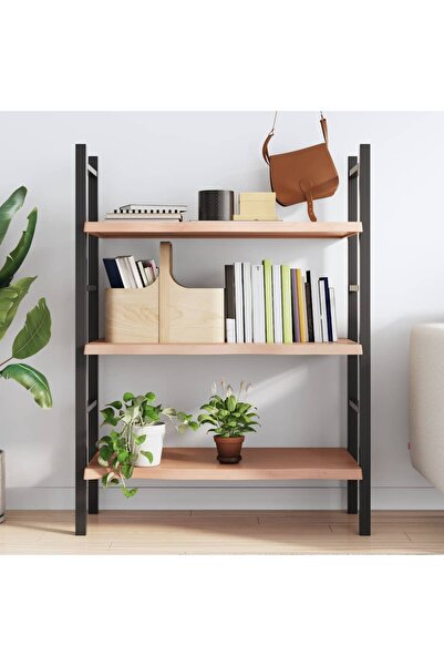 Concept Ανοιχτό καφέ ράφι τοίχου 100x50x4 εκ. από μασίφ επεξεργασμένο ξύλο βε...