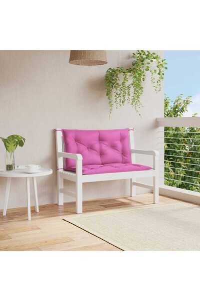 Concept Perne bancă de grădină 2 buc. roz 100x50x7 cm textil