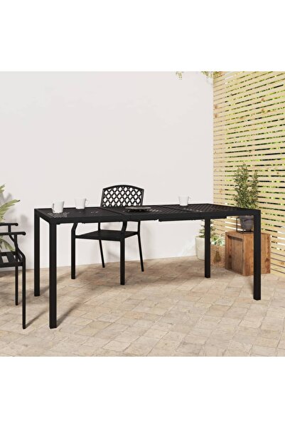 Concept Τραπέζι κήπου, ανθρακί, 165x80x72 cm, ατσάλι