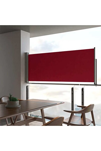 Concept Copertină laterală retractabilă de terasă, roșu, 100 x 300 cm