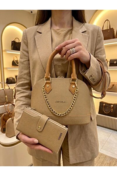 Just Polo Women's Chain Detail Luxury Handbag & Shoulder Bag and Wallet Combi...