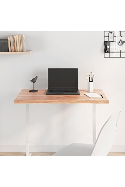 Concept Blat birou maro deschis 80x50x2 cm, lemn masiv stejar tratat