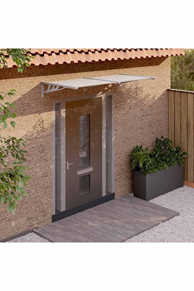 Concept Στέγαστρο πόρτας, γκρι και Διαφανές, 199x90 cm, πολυανθρακικό