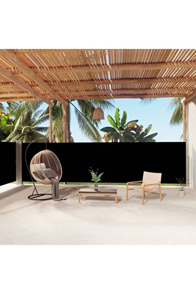 Concept Copertină laterală retractabilă, negru, 160x1000 cm