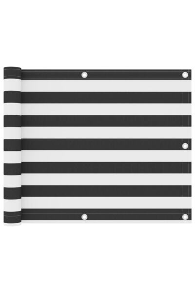 Concept Paravan de balcon, antracit și alb, 75x500 cm, țesătură oxford