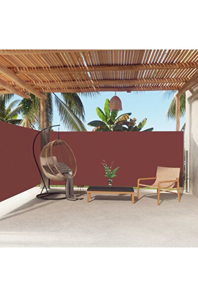 Concept Copertină laterală retractabilă, maro, 160x600 cm