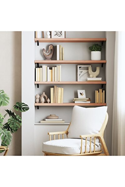 Concept Poliță perete maro deschis 100x30x4 cm lemn masiv stejar tratat