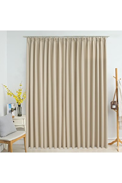 Concept Κουρτίνα φόντου που Αδιαφανές , μπεζ, 290 x 245 εκ., με γάντζους