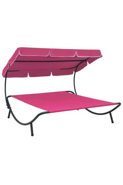 Concept Pat șezlong de exterior cu baldachin, roz