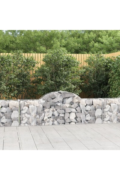 Concept Coșuri gabion arcuite 2 buc, 200x30x60/80 cm, fier galvanizat