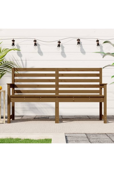 Concept Bancă de grădină, maro miere, 159,5x48x91,5 cm, lemn masiv pin