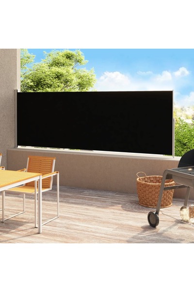 Concept Copertină laterală retractabilă de terasă, negru, 200 x 500 cm