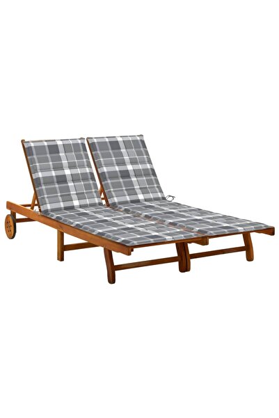 Concept Ξαπλώστρα κήπου με μαξιλάρια, 2 άτομα, από μασίφ ξύλο ακακίας