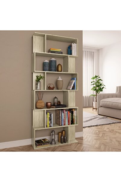 Concept Bibliotecă/Separator cameră, stejar Sonoma, 80x24x192 cm, PAL