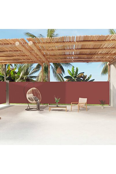 Concept Copertină laterală retractabilă, maro, 180x1200 cm