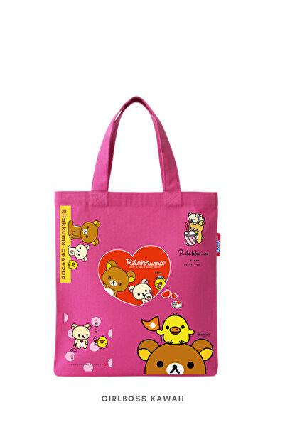 Girlboss Kawaii حقيبة ريلاكوما صغيرة الحجم/ للأجهزة اللوحية/ للكتب/ للتسوق ال...