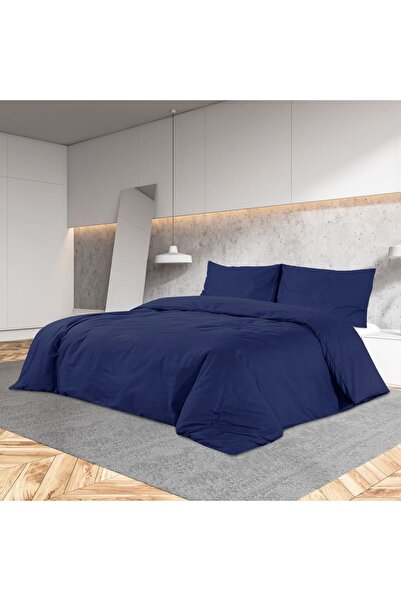 Concept Σετ παπλωματοθήκης, μπλε σκούρο, 225x220 εκ., μικροΐνες