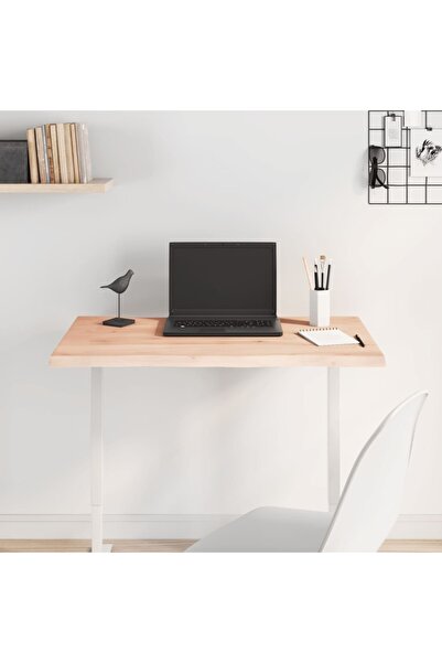 Concept Blat de birou 80x40x2 cm, lemn masiv de stejar netratat
