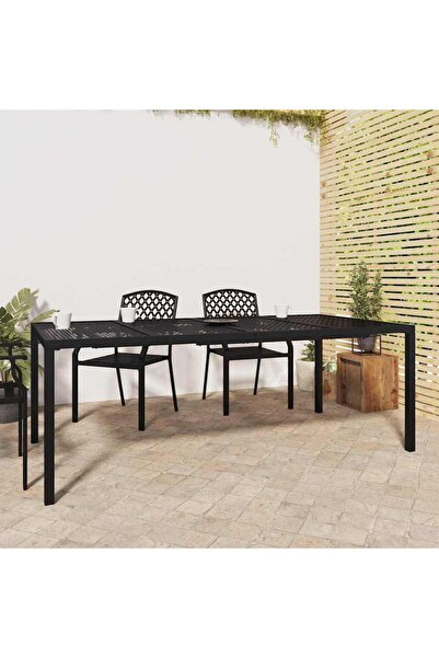 Concept Τραπέζι κήπου, ανθρακί, 200x100x72 cm, ατσάλι