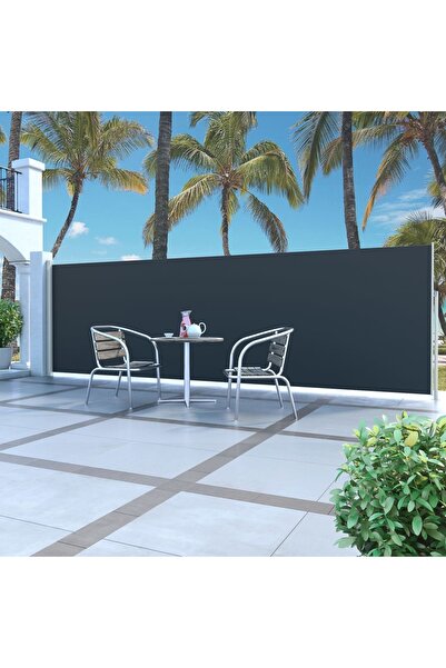 Concept Πτυσσόμενη πλαϊνή τέντα, μαύρη, 160x500 εκ.