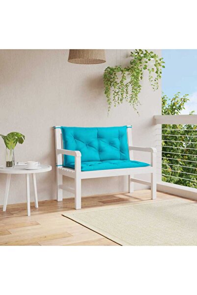 Concept Perne bancă de grădină 2 buc. turcoaz 100x50x7 cm textil