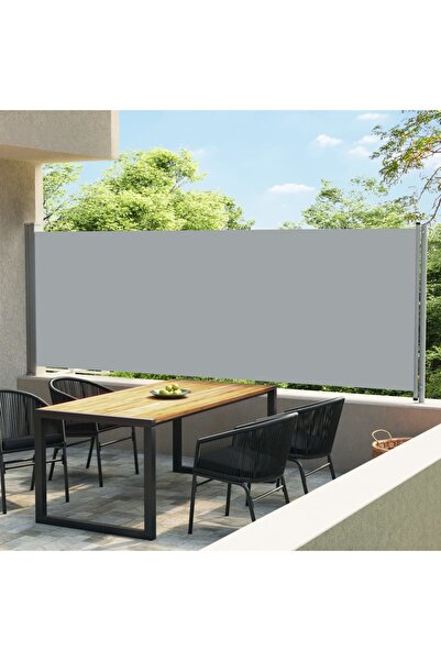 Concept Copertină laterală retractabilă de terasă, gri, 600 x 160 cm