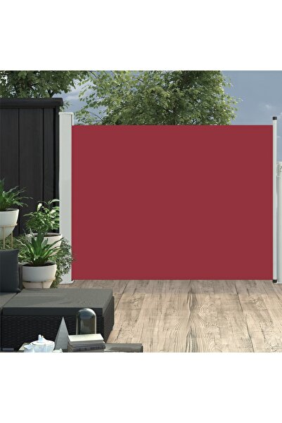 Concept Copertină laterală retractabilă de terasă, roșu, 140 x 500 cm