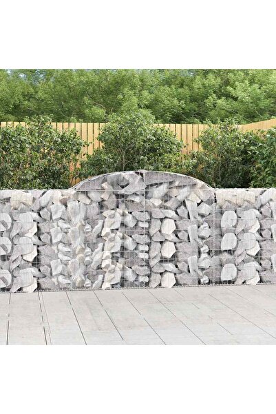 Concept Coșuri gabion arcuite 8 buc, 300x30x100/120 cm fier galvanizat