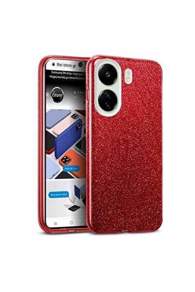 Orso Θήκη Hybrid Strass Red Xiaomi Redmi 13C 4G