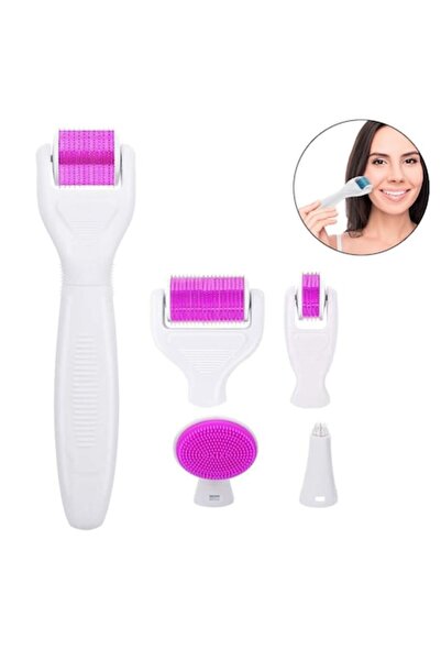 OEM Set Dermaroller 6-în-1, Capete interschimbabile, Multifuncțional, Alb