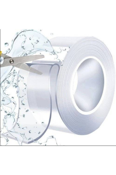 TechGS Double-Sided Adhesive Tape, Transparent, Length 3m