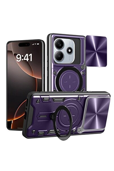 Orso Θήκη Αδιάβροχη Κάμερα Ringstand Slide Purple Xiaomi Redmi Note 14 5G