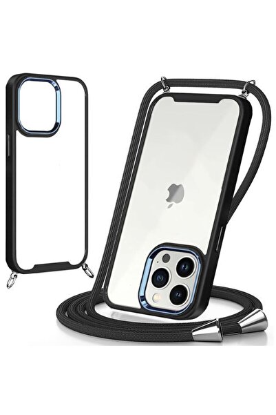 Orso Θήκη Shield Κορδόνι Clear Black iPhone 14 Pro Max