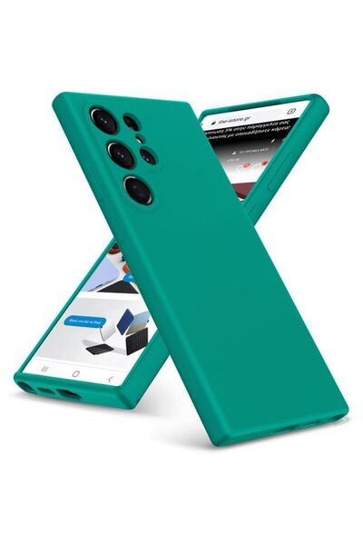 OEM Θήκη Rubber Silk Jungle Green Samsung Galaxy S24 Ultra